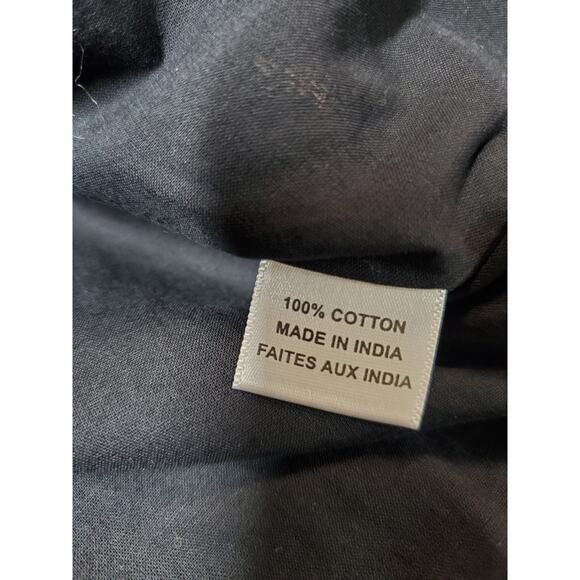 Misa Los Angeles Womens XS Embroidered Boho Peasant‎ Cotton Top Tassels Black - Picture 5 of 8